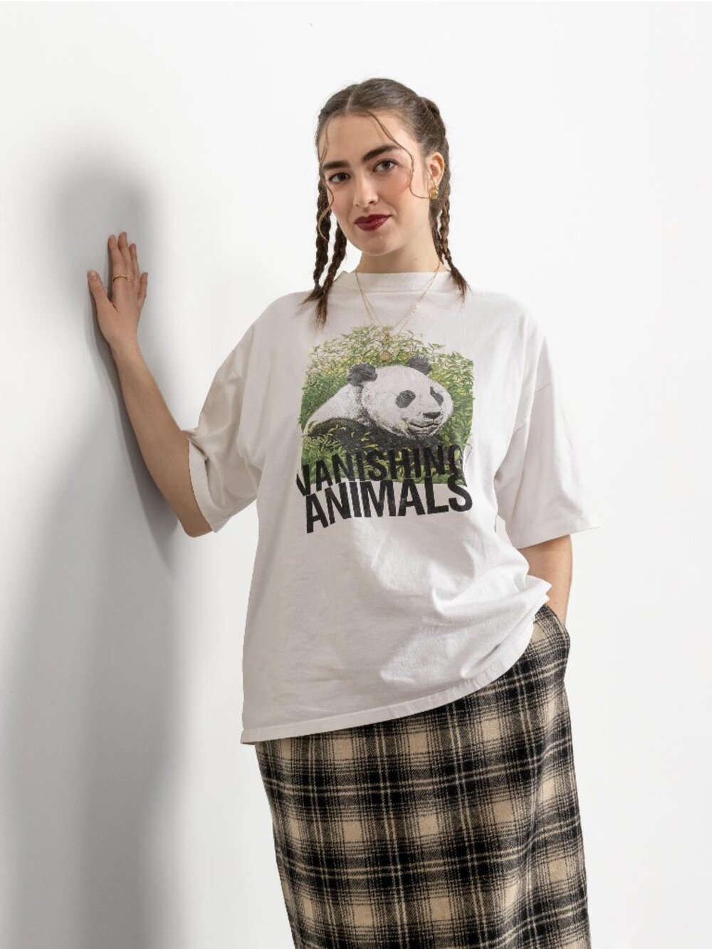 WWF VANISHING ANIMALS Tee White Cotton Environmentalist Nature Eco T-Shirt Xl